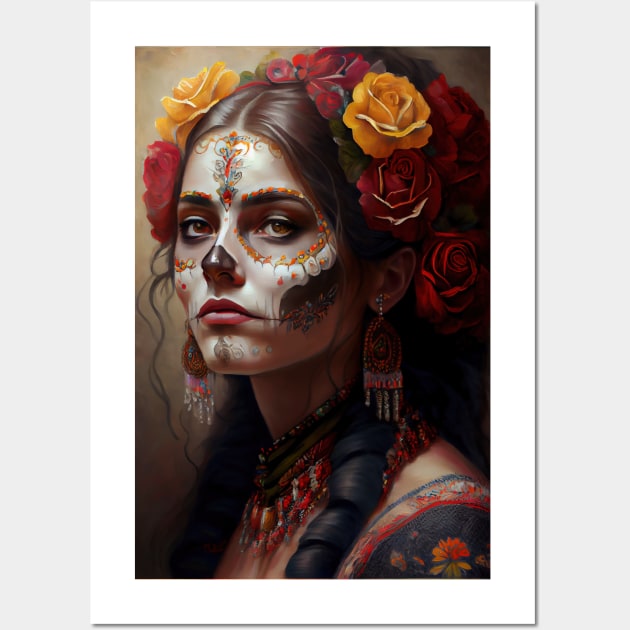 Day of the dead V1 - Women Oil paint Wall Art by ABART BY ALEXST 